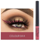 HANDAIYAN 12 Rainbow Colors Liquid Eyeliner Glitter Long Lasting Waterproof Eye Liner Liquid Eyeshadow Pigment Face Cosmetic