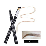 HANDAIYAN 4 Head Fork Liquid Painting brow Tattoo Pencil Black Brown Color Waterproof Henna Natural Eyebrow Makeup Pen TSLM2