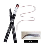 HANDAIYAN 4 Head Fork Liquid Painting brow Tattoo Pencil Black Brown Color Waterproof Henna Natural Eyebrow Makeup Pen TSLM2