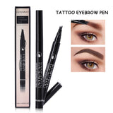 HANDAIYAN 4 Head Fork Liquid Painting brow Tattoo Pencil Black Brown Color Waterproof Henna Natural Eyebrow Makeup Pen TSLM2