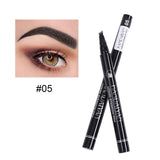 HANDAIYAN Eyebrows 4 Fork Micro-carving Liquid Eyebrow Pencil Black Brown Waterproof Tint Eye Brow Tattoo Pen Eyebrow Enhancer