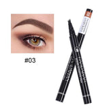 HANDAIYAN Eyebrows 4 Fork Micro-carving Liquid Eyebrow Pencil Black Brown Waterproof Tint Eye Brow Tattoo Pen Eyebrow Enhancer