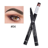 HANDAIYAN Eyebrows 4 Fork Micro-carving Liquid Eyebrow Pencil Black Brown Waterproof Tint Eye Brow Tattoo Pen Eyebrow Enhancer