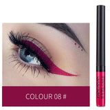 HANDAIYAN Matte Eyeliner Eyes Makeup Delineador Waterproof Liner Pour Yeux White Blue Eye Liner Liquid for Party Mat Eyeshadow