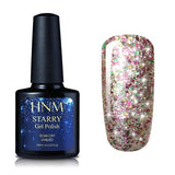 HNM 10ML Starry Bling Nail Polish UV Soak Off Glitter Glue Varnishes Hybird Primer Enamel Lucky Lacquer Nagellak Gelpolish Ink