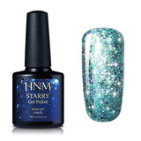 HNM 10ML Starry Bling Nail Polish UV Soak Off Glitter Glue Varnishes Hybird Primer Enamel Lucky Lacquer Nagellak Gelpolish Ink