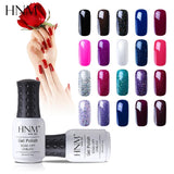 HNM 28 Rough Color 8ML Gel Nail Polish Hybrid Varnish Semi Permanent UV Led Gel Polish Soak Off Lucky Base Top Primer GelLak ink