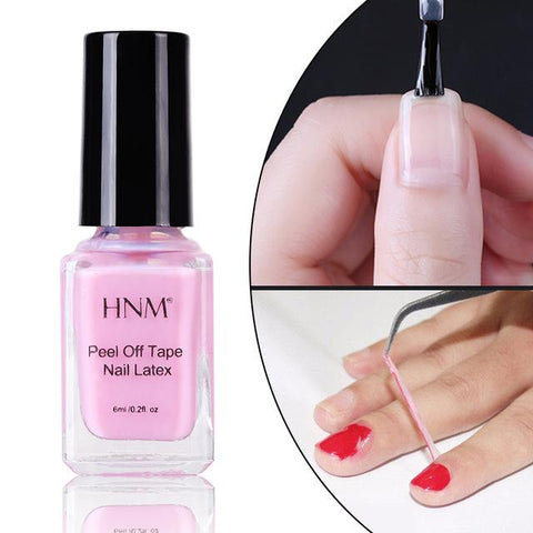 HNM 6ML Nail Latex White Pell Off Tape Paint Gellak Stamping Enamel Soak Off Semi Permanent Lucky Lacquer Protect Nails Polish