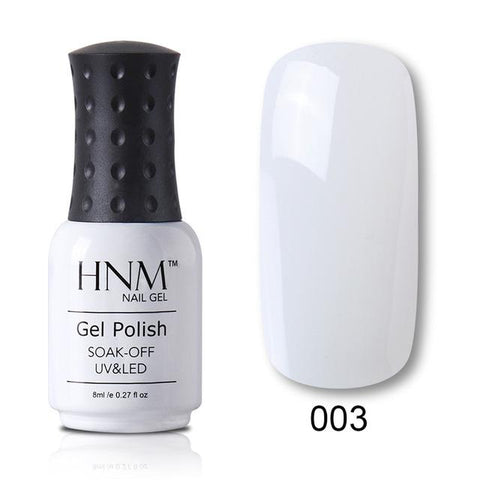 HNM 8ML 28 Colors Nail Polish LED Lamp Hybrid Varnish Lucky Lacquer Paint Gellak Soak Off Semi Permanent Gelpolish Base Top