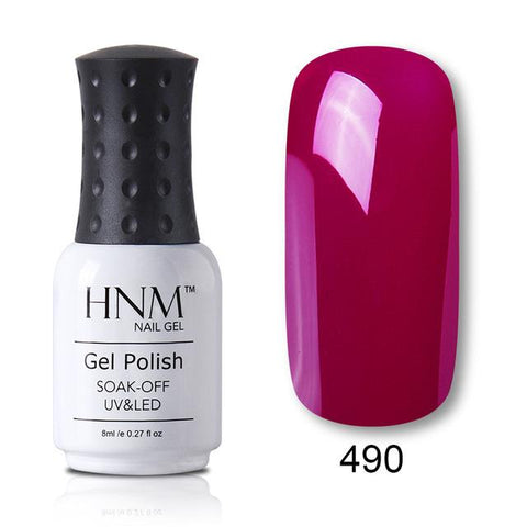 HNM 8ML Color UV Gel Nail Polish 28 Color LED Lamp Paint GelLak Soak Off Gelpolish Semi Permanent Hybrid Varnish Lucky Lacquer