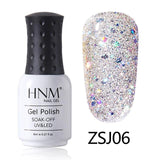 HNM 8ML Diamond UV LED Lamp Nail Gel Bling Glitter Paint Gellak Soak Off Semi Permanent Lucky Lacquer Enamel Gel Nail Polish Ink