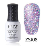 HNM 8ML Diamond UV LED Lamp Nail Gel Bling Glitter Paint Gellak Soak Off Semi Permanent Lucky Lacquer Enamel Gel Nail Polish Ink