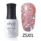 HNM 8ML Diamond UV LED Lamp Nail Gel Bling Glitter Paint Gellak Soak Off Semi Permanent Lucky Lacquer Enamel Gel Nail Polish Ink