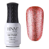 HNM 8ML Glitter Bling Nail Polish Soak Off Stamping Paint Nail Gelpolish Nail Art Vernis a Ongle Enamel Nagellak Lucky Lacquer