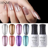 HNM 8ML Glitter Bling Nail Polish Soak Off Stamping Paint Nail Gelpolish Nail Art Vernis a Ongle Enamel Nagellak Lucky Lacquer