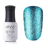 HNM 8ML Glitter UV Nail Gel Long Last LED Lamp Gel Varnish Esmalte Permanente Nail Art Gel Nail Polish Stamping Gelpolish Ink