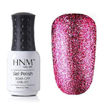 HNM 8ML Glitter UV Nail Gel Long Last LED Lamp Gel Varnish Esmalte Permanente Nail Art Gel Nail Polish Stamping Gelpolish Ink