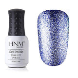 HNM 8ML Glitter UV Nail Gel Long Last LED Lamp Gel Varnish Esmalte Permanente Nail Art Gel Nail Polish Stamping Gelpolish Ink