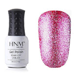 HNM 8ML Glitter UV Nail Gel Long Last LED Lamp Gel Varnish Esmalte Permanente Nail Art Gel Nail Polish Stamping Gelpolish Ink