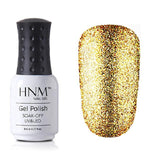 HNM 8ML Glitter UV Nail Gel Long Last LED Lamp Gel Varnish Esmalte Permanente Nail Art Gel Nail Polish Stamping Gelpolish Ink