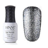 HNM 8ML Glitter UV Nail Gel Long Last LED Lamp Gel Varnish Esmalte Permanente Nail Art Gel Nail Polish Stamping Gelpolish Ink