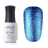 HNM 8ML Glitter UV Nail Gel Long Last LED Lamp Gel Varnish Esmalte Permanente Nail Art Gel Nail Polish Stamping Gelpolish Ink