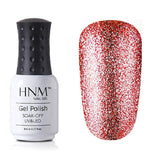 HNM 8ML Glitter UV Nail Gel Long Last LED Lamp Gel Varnish Esmalte Permanente Nail Art Gel Nail Polish Stamping Gelpolish Ink