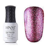 HNM 8ML Glitter UV Nail Gel Long Last LED Lamp Gel Varnish Esmalte Permanente Nail Art Gel Nail Polish Stamping Gelpolish Ink