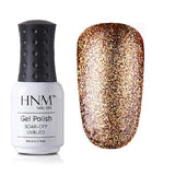 HNM 8ML Glitter UV Nail Gel Long Last LED Lamp Gel Varnish Esmalte Permanente Nail Art Gel Nail Polish Stamping Gelpolish Ink