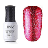 HNM 8ML Glitter UV Nail Gel Long Last LED Lamp Gel Varnish Esmalte Permanente Nail Art Gel Nail Polish Stamping Gelpolish Ink