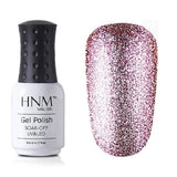 HNM 8ML Glitter UV Nail Gel Long Last LED Lamp Gel Varnish Esmalte Permanente Nail Art Gel Nail Polish Stamping Gelpolish Ink