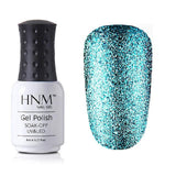 HNM 8ML Glitter UV Nail Gel Long Last LED Lamp Gel Varnish Esmalte Permanente Nail Art Gel Nail Polish Stamping Gelpolish Ink