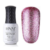 HNM 8ML Glitter UV Nail Gel Long Last LED Lamp Gel Varnish Esmalte Permanente Nail Art Gel Nail Polish Stamping Gelpolish Ink