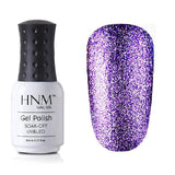 HNM 8ML Glitter UV Nail Gel Long Last LED Lamp Gel Varnish Esmalte Permanente Nail Art Gel Nail Polish Stamping Gelpolish Ink