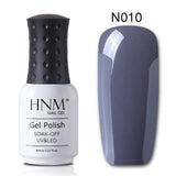 HNM 8ML Gray Series Winter Color UV Gel Nail Polish LED Lamp Gel Nail Polish Soak Off Hybrid Varnish Paint Stamping Top Base