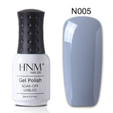 HNM 8ML Gray Series Winter Color UV Gel Nail Polish LED Lamp Gel Nail Polish Soak Off Hybrid Varnish Paint Stamping Top Base