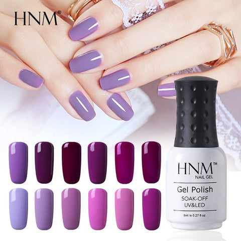 HNM 8ML Gray Series Winter Color UV Gel Nail Polish LED Lamp Gel Nail Polish Soak Off Hybrid Varnish Paint Stamping Top Base