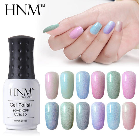 HNM 8ML Holographic UV Nail Gel Shell Cat Eye Gel Nail Polish LED Lamp Gelpolish Chameleon Soak Off Semi Permanent Lucky Lacquer