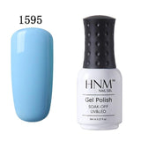 HNM 8ML Pure 28 Colors UV Gel Nail Polish Soak Off Lucky Lacquer Primer Led Hybrid Varnish Semi Permanent Top Base Paint Gellak