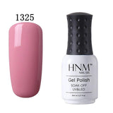 HNM 8ML Pure 28 Colors UV Gel Nail Polish Soak Off Lucky Lacquer Primer Led Hybrid Varnish Semi Permanent Top Base Paint Gellak
