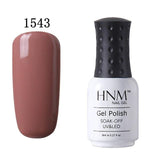 HNM 8ML Pure 28 Colors UV Gel Nail Polish Soak Off Lucky Lacquer Primer Led Hybrid Varnish Semi Permanent Top Base Paint Gellak