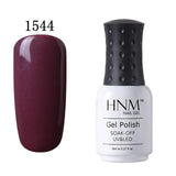 HNM 8ML Pure 28 Colors UV Gel Nail Polish Soak Off Lucky Lacquer Primer Led Hybrid Varnish Semi Permanent Top Base Paint Gellak