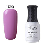 HNM 8ML Pure 28 Colors UV Gel Nail Polish Soak Off Lucky Lacquer Primer Led Hybrid Varnish Semi Permanent Top Base Paint Gellak
