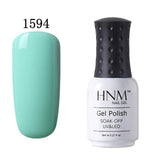 HNM 8ML Pure 28 Colors UV Gel Nail Polish Soak Off Lucky Lacquer Primer Led Hybrid Varnish Semi Permanent Top Base Paint Gellak
