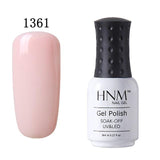 HNM 8ML Pure 28 Colors UV Gel Nail Polish Soak Off Lucky Lacquer Primer Led Hybrid Varnish Semi Permanent Top Base Paint Gellak