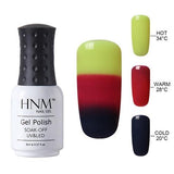 HNM 8ml 32 Colors Thermo Change Nail Polish Temperature Change Color UV LED Lamp Top Primer Lucky Varnish Gel Lacquer