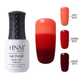HNM 8ml 32 Colors Thermo Change Nail Polish Temperature Change Color UV LED Lamp Top Primer Lucky Varnish Gel Lacquer