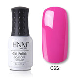 HNM 8ml Blue Red Pink Green Yellow Color Gel Nail Polish UV LED Lamp Semi Permanent Varnish Hybird Base Top Primer Manicure