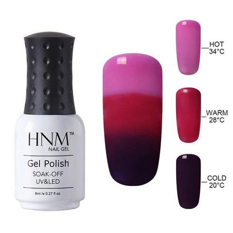 HNM 8ml Color Change Nail Polish Chameleon Gel Nail Polish Vernis Semi Permanent Top Coat Base Coat Gel Lak Gel Varnishes Primer