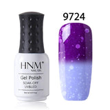 HNM 8ml  Nail Polish Snowy Temperature Color Change Nail Gelpolish UV Gel Polish Hybrid Lacquer Varnish GelPolish Stamping Glue